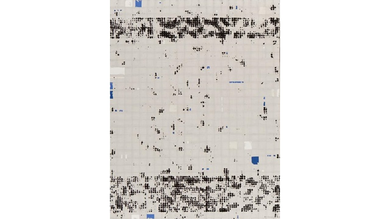 "80F-78", 2016. TM lienzo. 146 x 114 cm. "Neuroconexiones plásticas" en Galería Freijo, 2017.