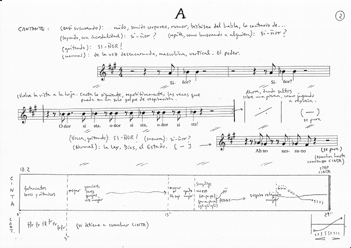La isla de las mujeres. Music sheet. 8 pages. 30 x 21 cm