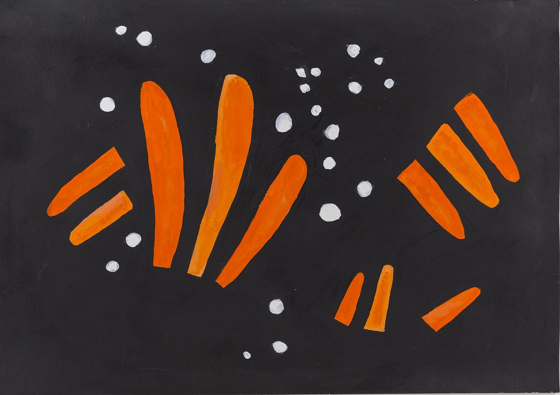 T. Serrano. Untitled. 2018. Acrylic on paper. 35,5 x 50 cm.