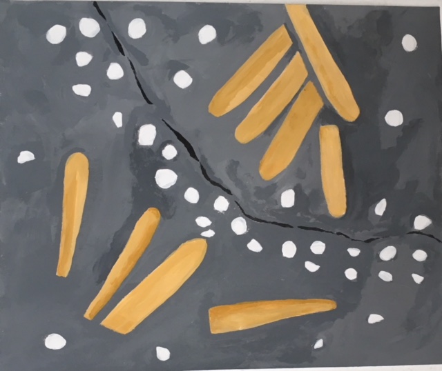 T. Serrano. Untitled. 2018. Acrylic on Canson paper. 28 x 33,2 cm.