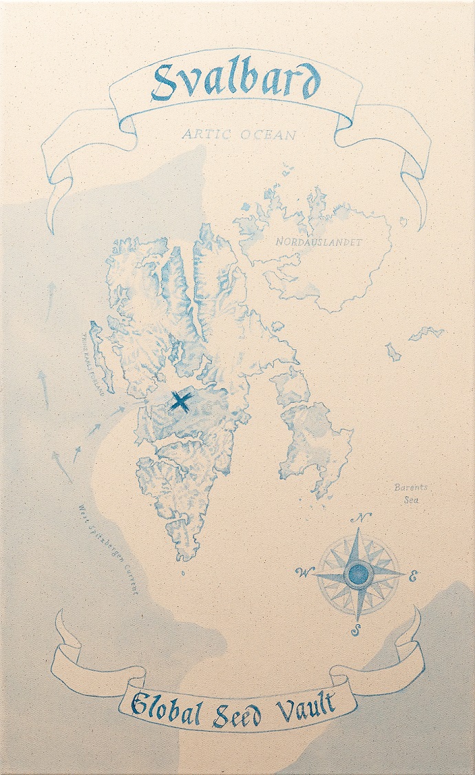L. Madriz. Svalbard. 2018. Acrylic on canvas. 90 x 55 cm.