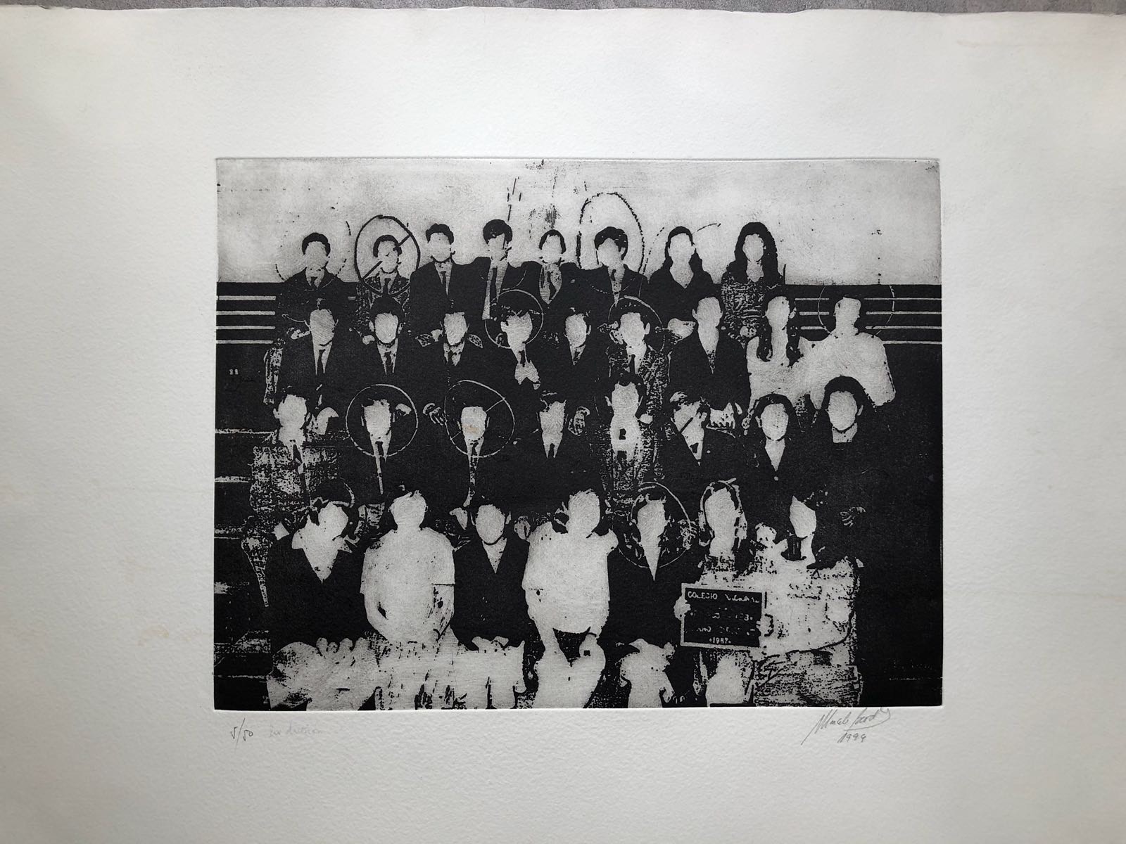 Good Memory, The class. 1997. Engraving. 48 x 63 cm. Ed. de 50.