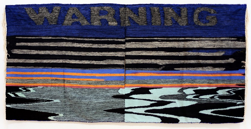 F. Llanos. "Güarnin", 2016. Handmade Jorongo. 100 x 200 cm.