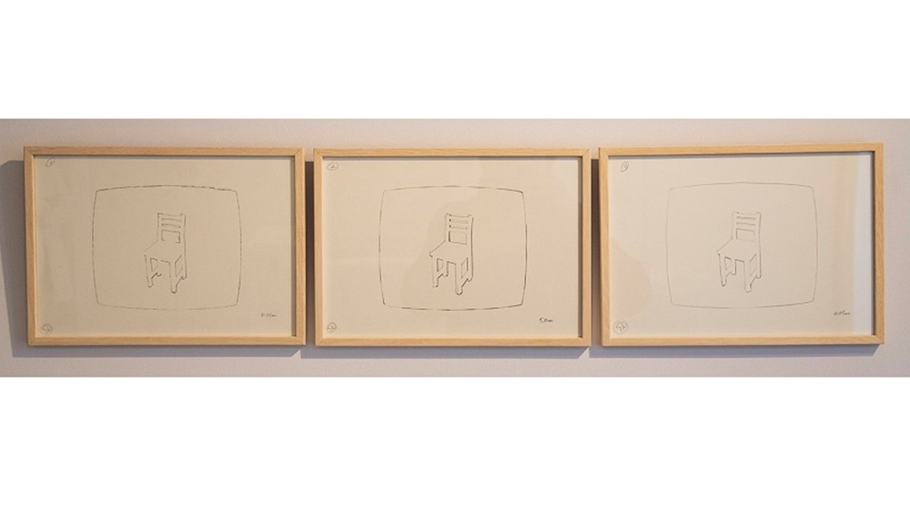 Felipe Ehrenberg. "Reflections", 1974. Series of 7 pencil drawings, using templates, on Canson. 21 x 29.8 cm each. "Espejulacciones" at Freijo Gallery, 2018.