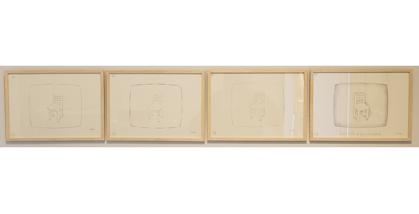 F. Ehrenberg. "Reflections", 1974. Series of 7 pencil drawings, using templates, on Canson (additionally, two templates are included). 21 x 29.8 cm each.