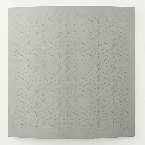 Untitled, 2018. Oil-painted laminated wood. 102 x 102 x 7 cm.