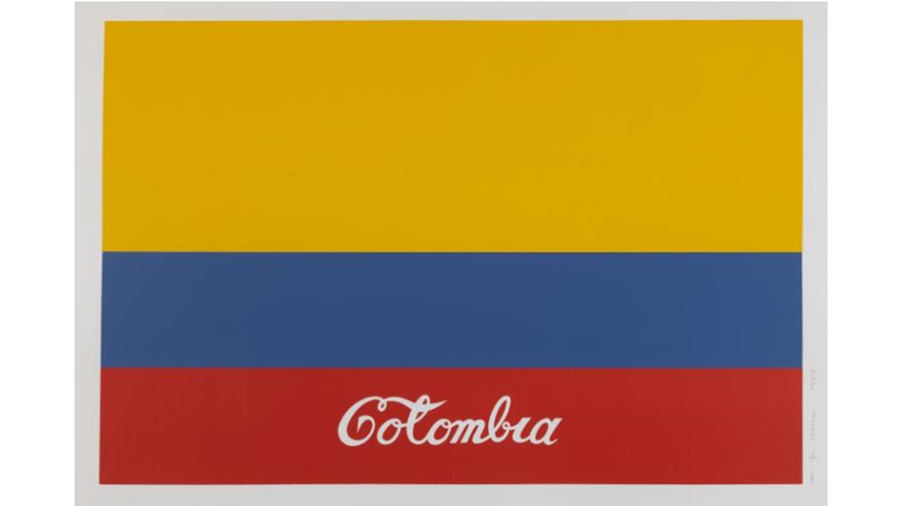 Colombia, 1977. Bandera bordada