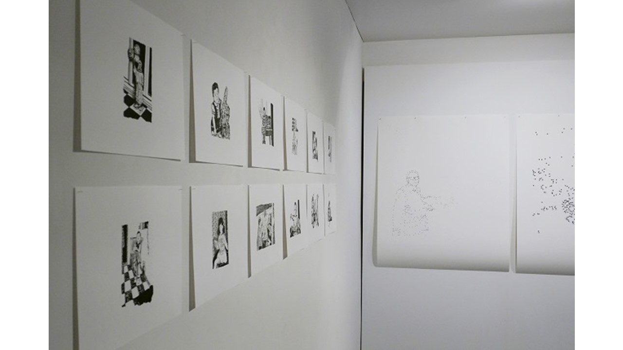 Installation view of Ángela Bonadies' exhibition "La Pesca" in the LZ46, Freijo Gallery, 2019.