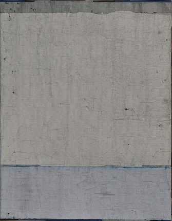 "Cobalt Blue Line", 2019. Oil and pigment on plywood, 146 x 114 cm.