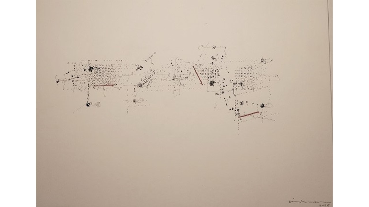 Dibujo original a plumilla y tinta china. 2016. 21 x 30 cm.  Galería Freijo, 2020.