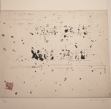 "Suite, Chinese papers", 2016. Etching, aquatint. Edition 5/30 + 3 PA. Printed by Denis Long, edited by Brinkmann. 28 x 24.3 cm.
