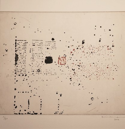 "Suite, Chinese papers", 2016. Etching, aquatint. Edition 1/30 + 3 PA. Printed by Denis Long, edited by Brinkmann. 28 x 24.3 cm.