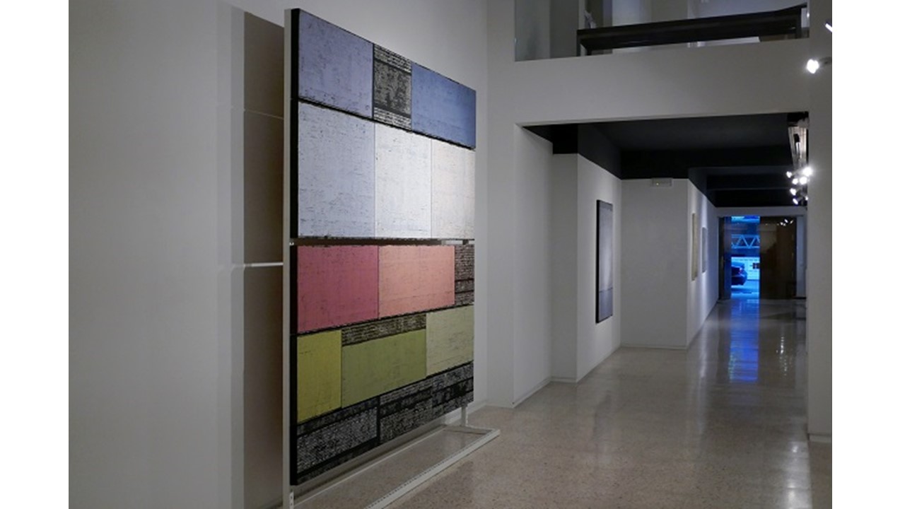 Installation view " Chromatic Archives. Recent Work by Enrique Brinkmann" .