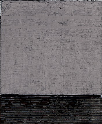 "Two planes," 2019. Oil and pigment on plywood, 122 x 100 cm.