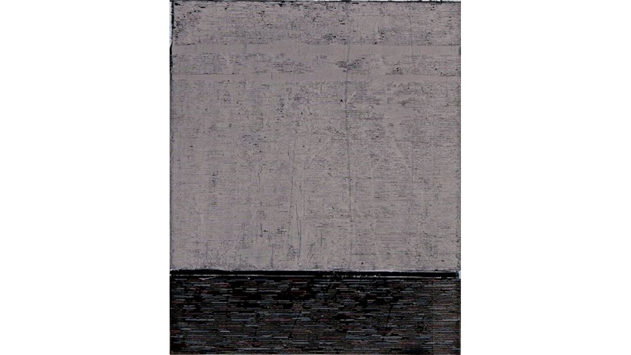 "Dos planos", 2019. Óleo y pigmento sobre contrachapado, 122 x 100 cm. Galería Freijo, 2020.
