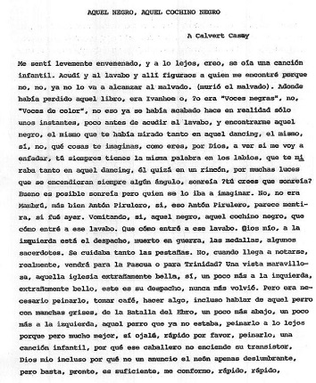 "Aquel negro, aquel cochino negro". Documento original.