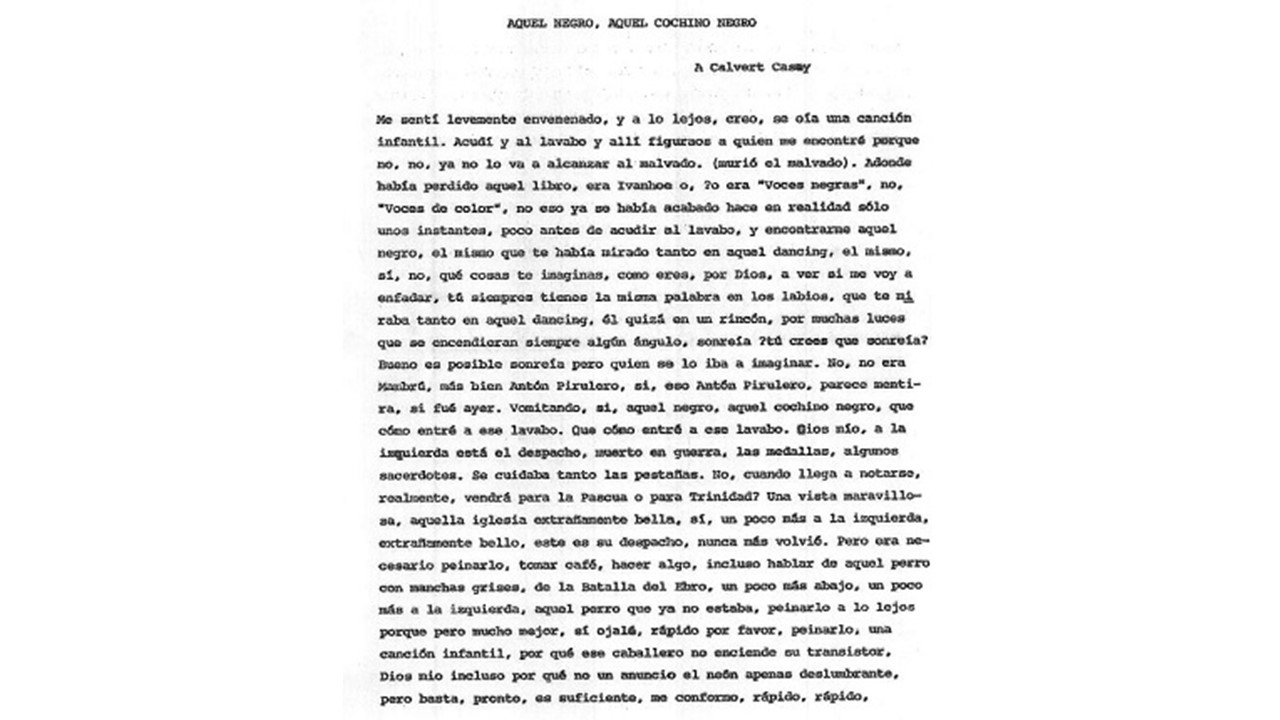 "Aquel negro, aquel cochino negro".