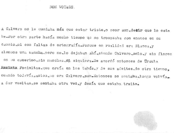 "Bon Voyage". Documento original.