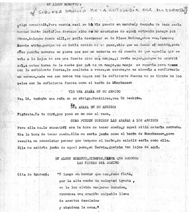 "En algún momento". Documento original.