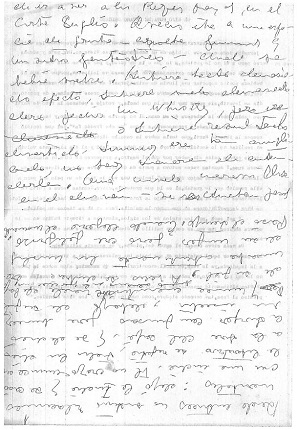 Texto manuscrito. Documento original.