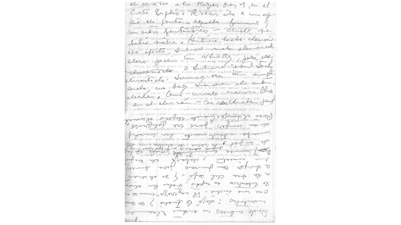 Texto manuscrito. Documento original.