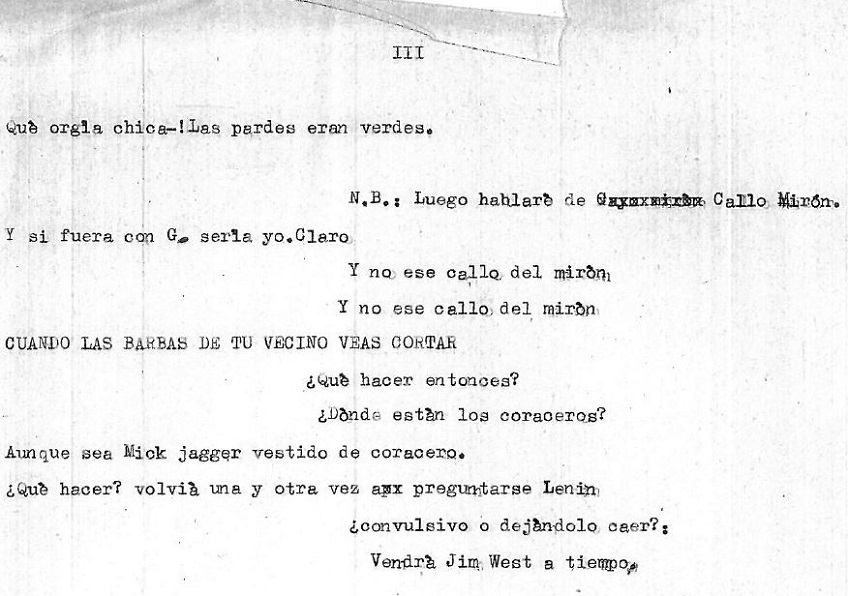 "III". Documento original.