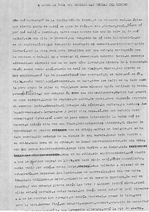 "A quién le toca hoy recoger las fichas del dominó". Documento original.