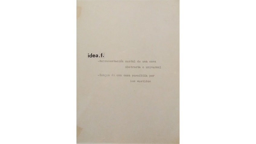 Bartolomé Ferrando, maqueta original de TEXTO POÉTICO, 1989. Collage y máquina de escribir sobre cuartilla de papel