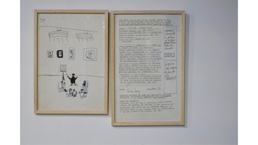 Felipe Ehrenberg, Autorretrato: "Dibujo infantil", 1992 y "Forma", 1971.