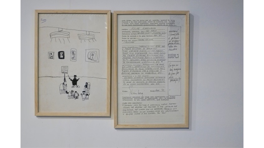 Felipe Ehrenberg, Self-portrait: "Dibujo infantil", 1992 and "Forma", 1971.