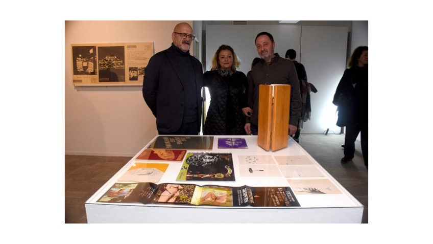 Fotografía de Horacio Fernández, Angustias Freijo y Antonio Alcaraz en la inauguración. 
©Javier Carrascosa