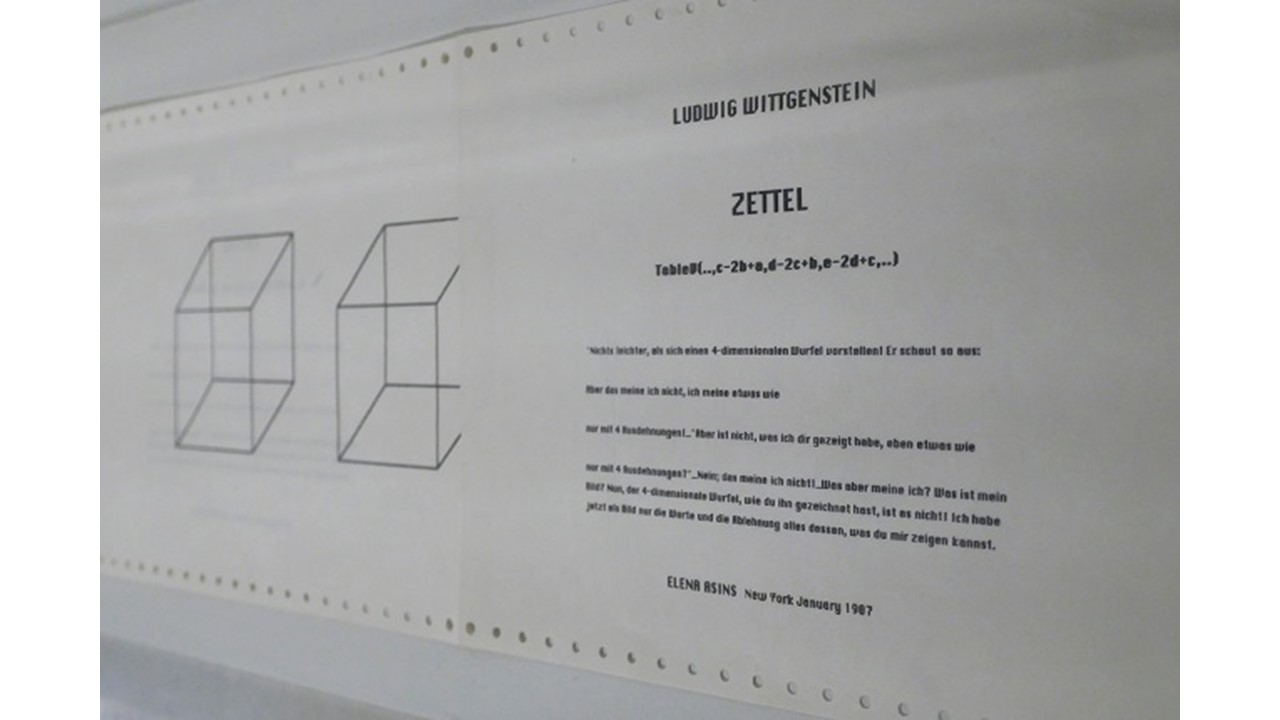 ZETTEL. LUDWIG WITTGENSTEIN. Table V (…, c-2b+a, d-2c+ b, e-2d+c, …) New York Jan 1987.