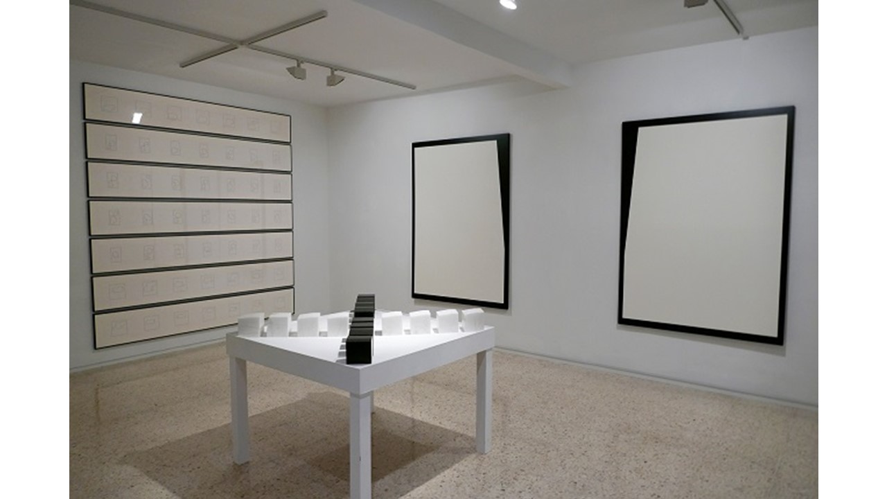 Installation view. Elena Asins' exhibition "Horizons" at Freijo Gallery , 2020.