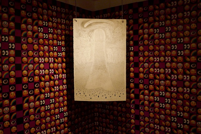 "Dios Bigsize", 2020. Tinta sobre papel. 103 x 66 cm.