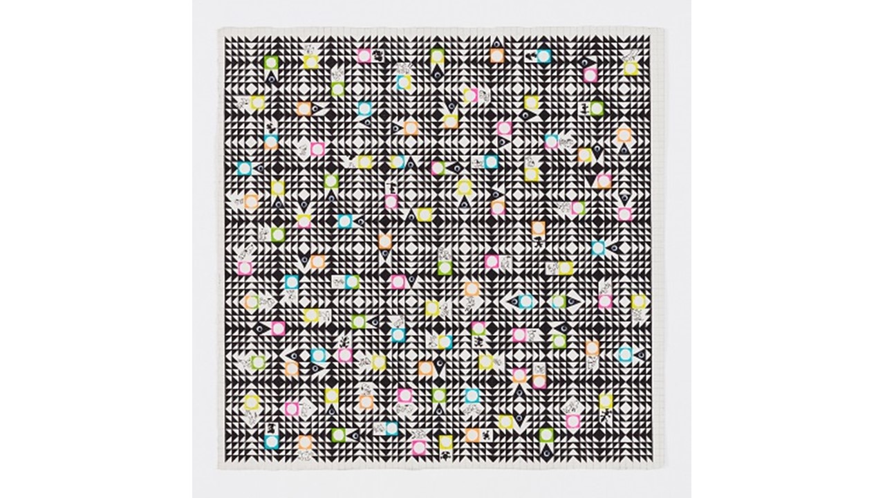 "Gráfica de transición", 2018. Tinta sobre papel y LSD, 65 x 65 cm. Fotografía: Pedro Laguna