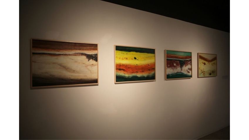 Vista de la exposición  "Arqueología del color", 2019 en Galería Freijo.