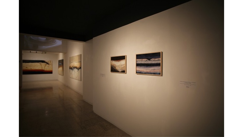 Vista de la exposición  "Arqueología del color", 2019 en Galería Freijo.