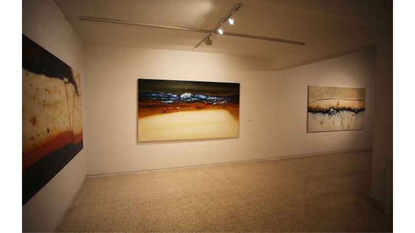 Vista de la exposición  "Arqueología del color", 2019 en Galería Freijo.