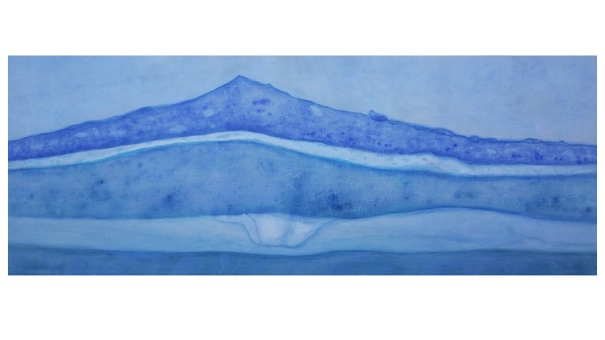 "El Azul", 2020. Fotografía estratigráfica realizada a la obra "Mujer en Azul", de Pablo Picasso.