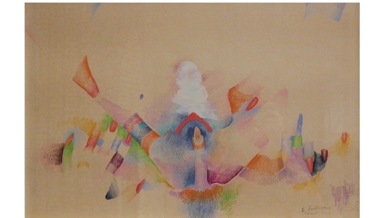 Marisol Escobar. Artista venezolana muy cercana a Andy Warhol.  "Erotic Drawing", 1963. Dibujo. Cera de colores sobre papel. 35,5 x 52,2 cm