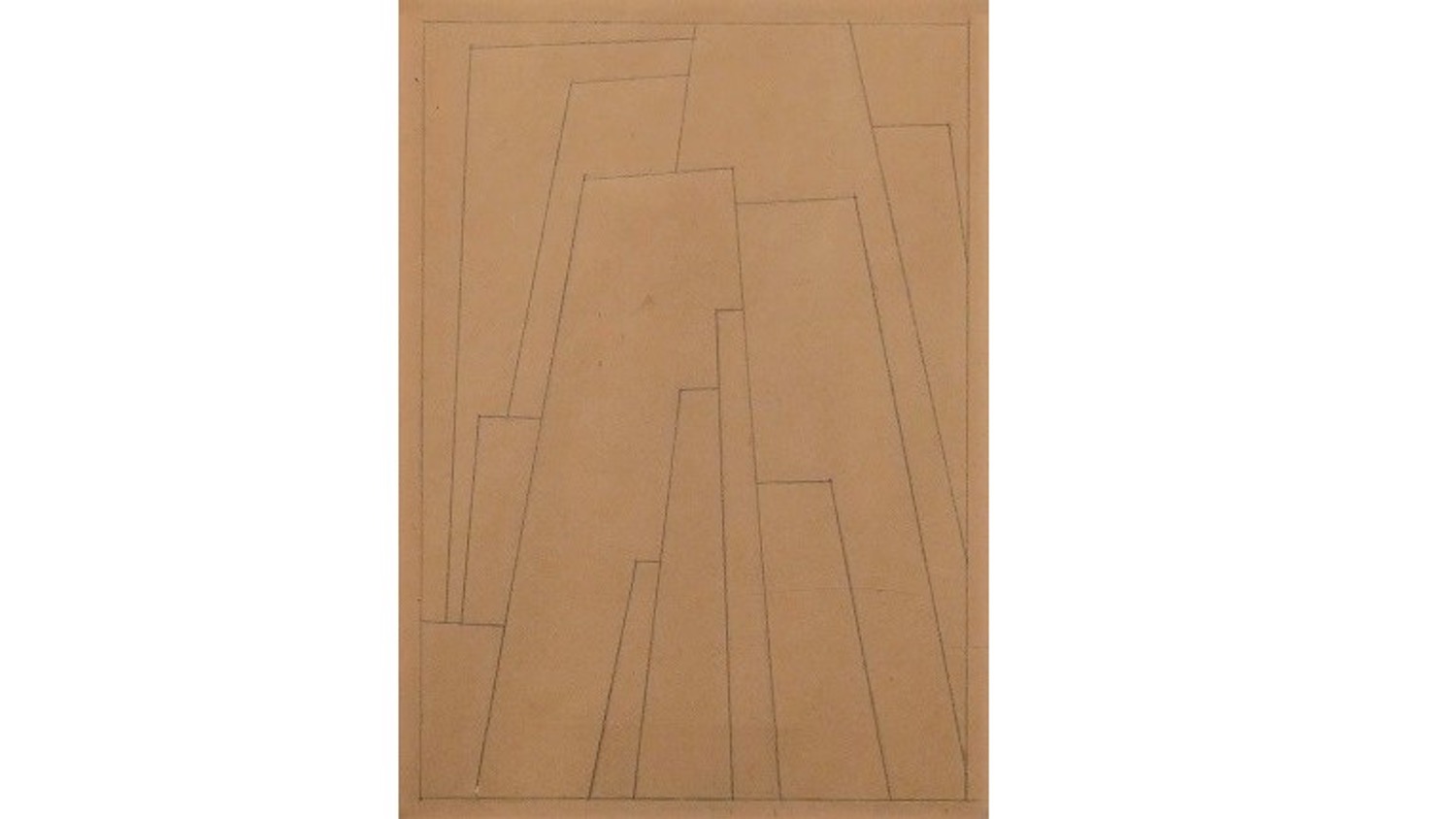 Ana Sacerdote. Argentinean artist, born in Rome, emigrated to Buenos Aires during the Second World War 1925-2019. "Linear theme", 1956. Pencil on paper. 21 x 15,5 cm.