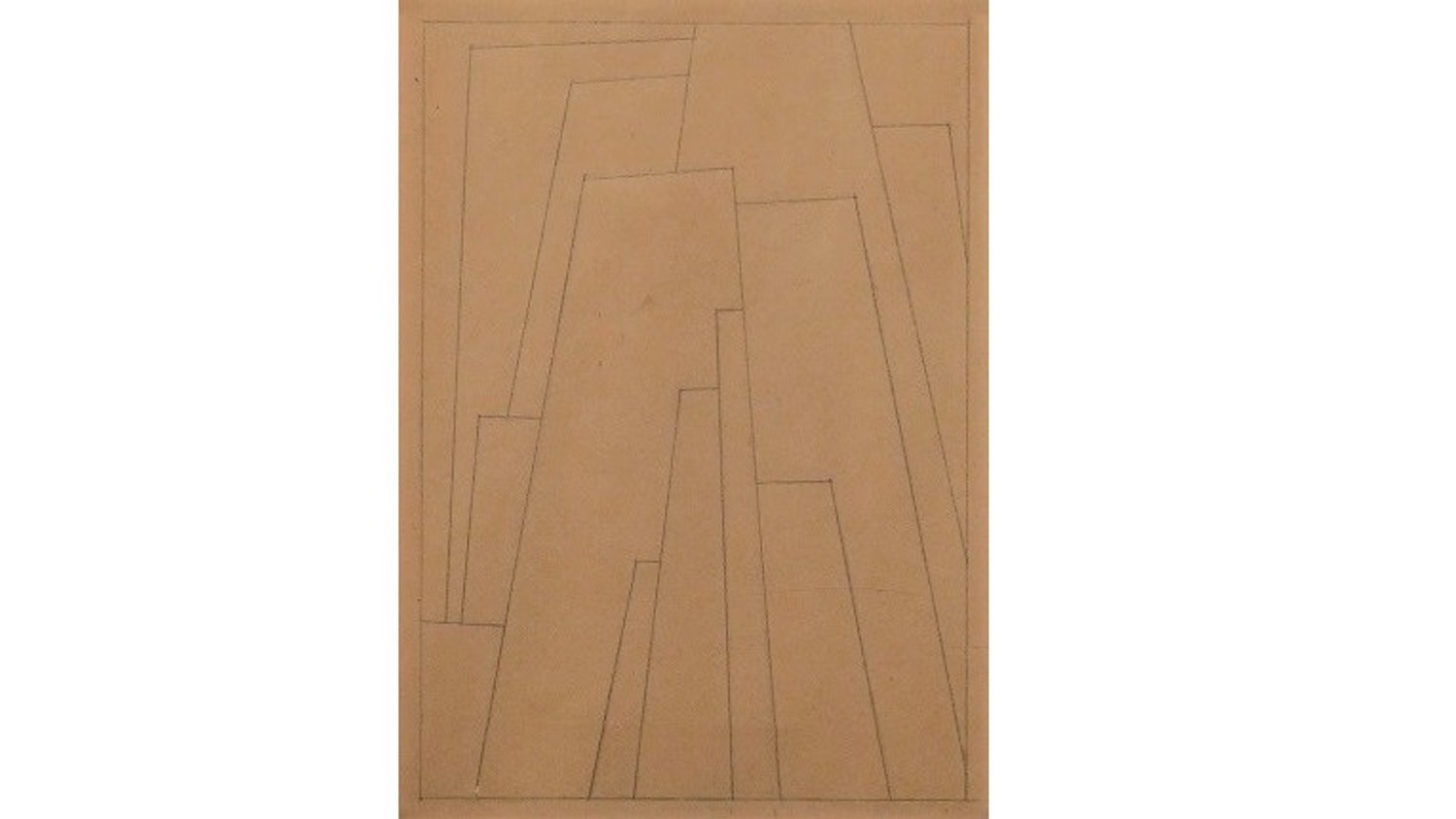 Ana Sacerdote. Artista argentina, nacida en Roma, Italia, emigra a Buenos Aires en la Segunda Guerra Mundial 1925-2019. "Tema lineal", 1956. Lápiz sobre papel. 21 x 15,5 cm.