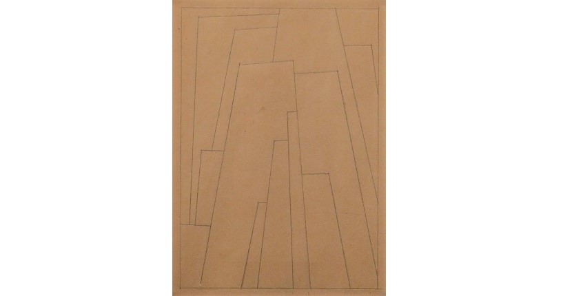 Ana Sacerdote. "Tema lineal", 1956. Lápiz sobre papel. 21 x 15,5 cm