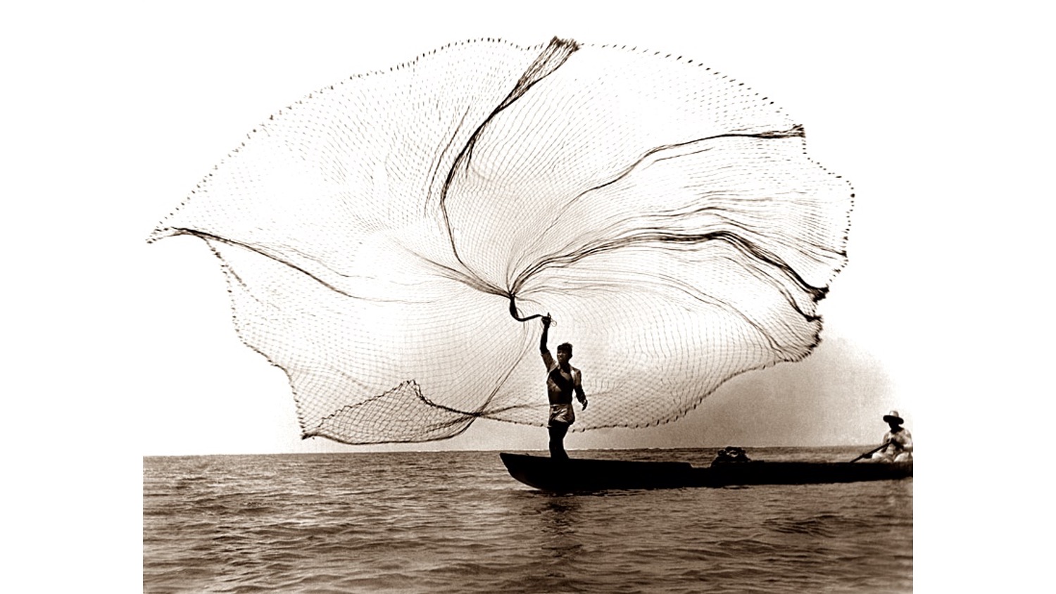 Leo Matiz. "La Red". Colombia, 1939. Year 1997. Ciénaga Grande. Photography, silver gelatine, sepia turn, selenium plating. Matte fiber bergere paper. Copy 6/7 .  28,1 x 35,9 cm.