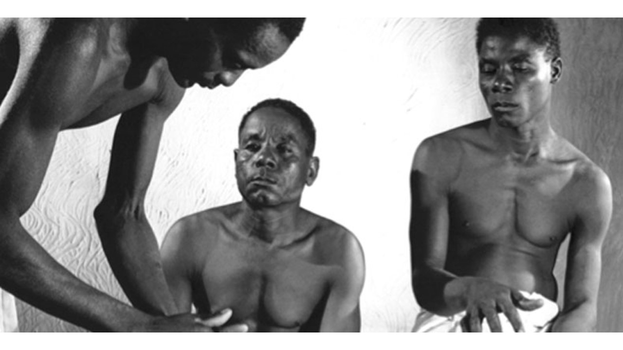 Palenqueros percussionists, Colombia 1950.