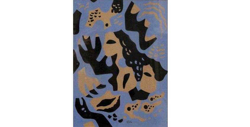 Carlos Mérida. "Untitled", ca. 1960’s. Gouache on cardboard. 30,5 x 23 cm