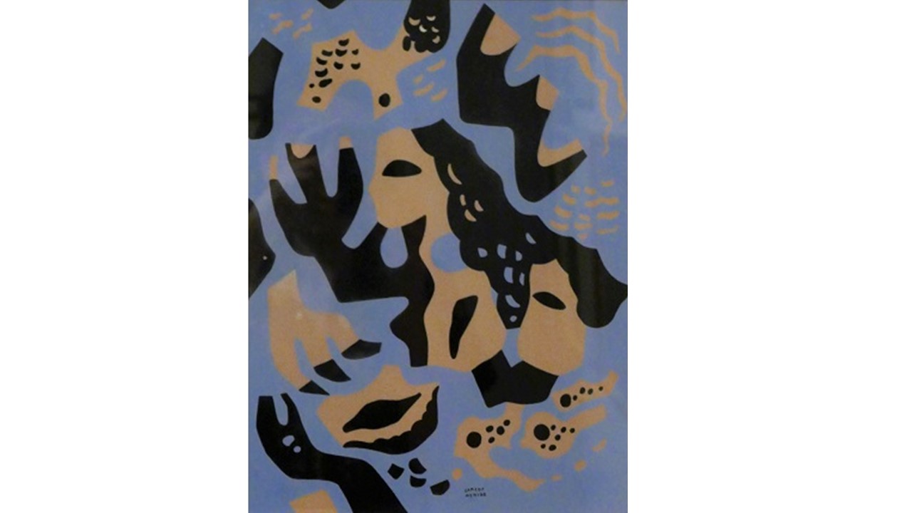 Carlos Mérida. "Untitled", ca. 1960’s. Gouache on cardboard. 30,5 x 23 cm