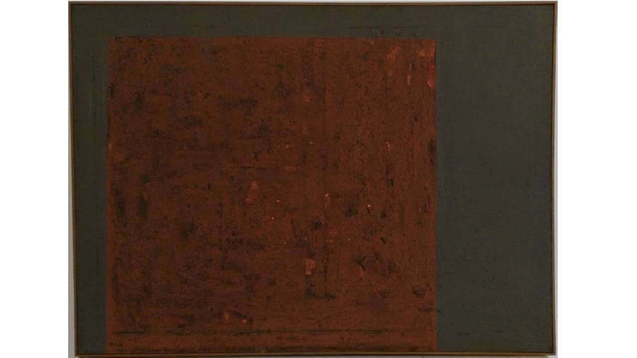 Vicente Rojo. "Pintura 11- 62", 1962. Óleo sobre lienzo. 82 x 111 cm