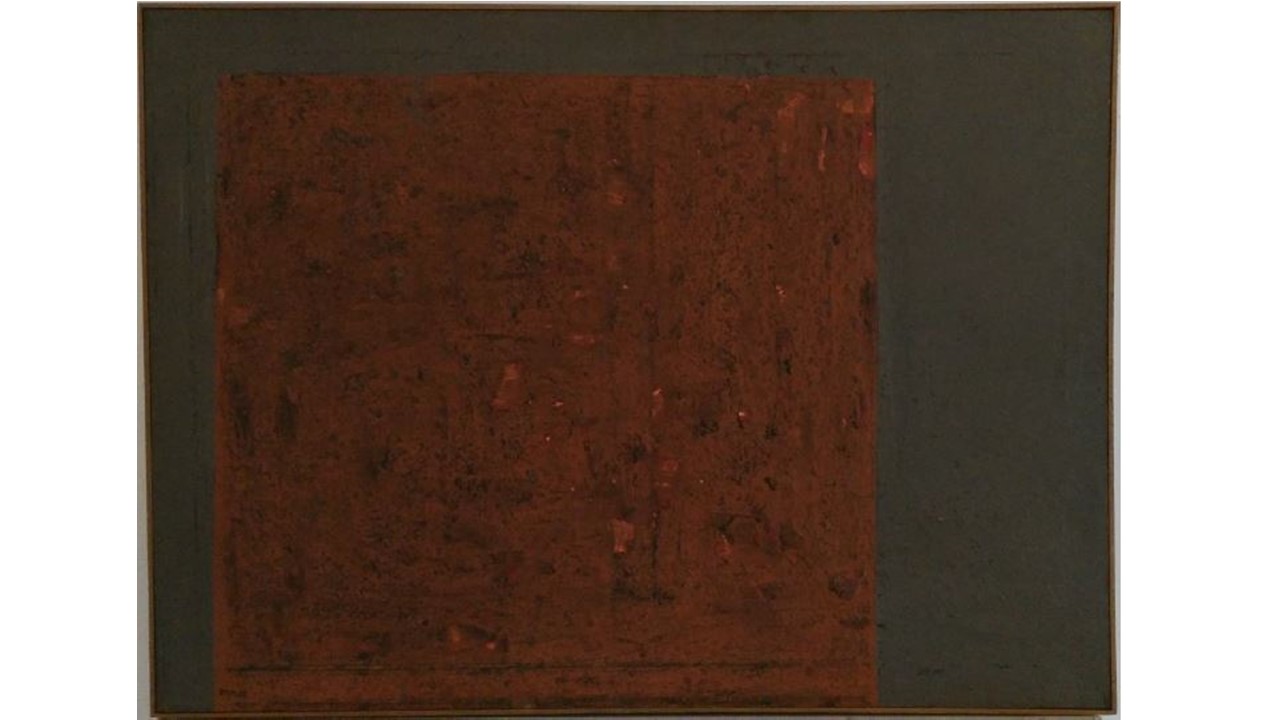 Vicente Rojo. "Pintura 11- 62", 1962. Óleo sobre lienzo. 82 x 111 cm