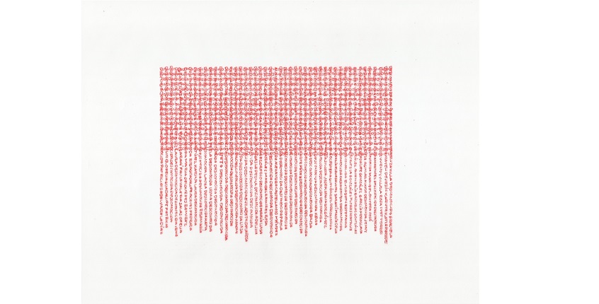 Gina Arizpe, "Nombres y Coordenadas, Jalisco (2016 – 2019)", 2020. Tinta sobre papel. 21,5 x 28 cm